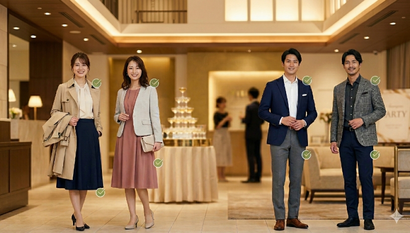 第一印象を大きく左右する パーティーに参加する時の好感度UPの服装